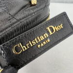 Christian Dior Small D-Journey Bag in Shiny Goatskin Black